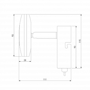 Бра Eurosvet Rоund 20002/1 хром 5W