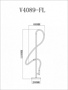 Торшер Moderli TRUE V4089-FL