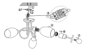 Потолочная люстра Globo Mitis 63170-3