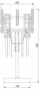 Настольная лампа декоративная Bogate's Lago 01108/1 Strotskis