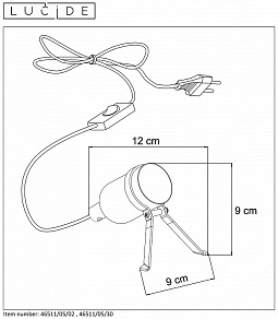 Настольная лампа декоративная Lucide Pukki 46511/05/02
