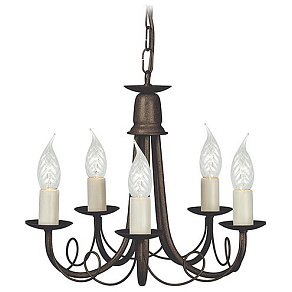 Подвесная люстра Elstead Lighting Minster MN5 BLK/GOLD