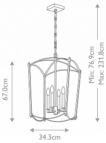 Подвесная люстра Feiss Thayer QN-THAYER-4P-ADB