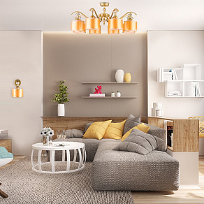 Люстра на штанге Eurosvet Ofelia 60070/8 перламутровое золото