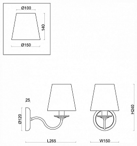 Бра Freya Osborn FR2027WL-01N