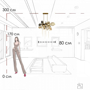 Подвесная люстра Loft it Britannica 10401/800L