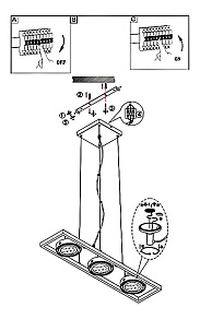Подвесной светильник Globo Baroni 56946-3H