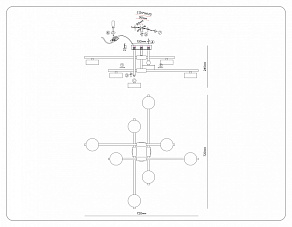 Люстра на штанге Ambrella Light COMFORT FL51751