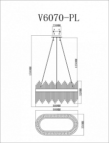 Подвесной светильник Moderli Celebria V6070-PL