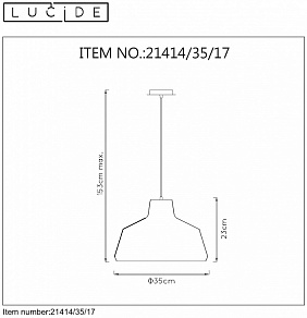 Подвесной светильник Lucide Naut 21414/35/17
