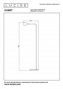 Торшер Lucide Comet 2767/12/31