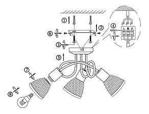 Потолочная люстра Globo Rachel 56041-3D