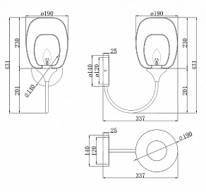Бра Maytoni Aura MOD016WL-01BS