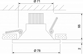 Встраиваемый светильник Elektrostandard Lin a063925