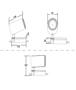 Светильник на штанге Maytoni Vuoro TR029-3-10W4K-W