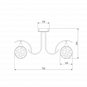 Люстра на штанге Eurosvet Clio 70102/6 серебро