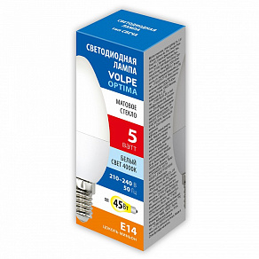 Лампа светодиодная Volpe  E14 5Вт 4000K UL-00008793