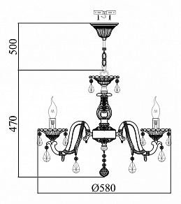 Подвесная люстра Maytoni Matilda ARM381-05-G