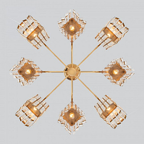 Потолочная люстра Eurosvet Barra 10100/8 золото/прозрачный хрусталь Strotskis