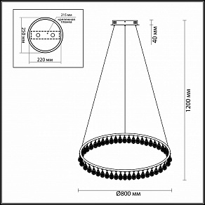 Подвесной светильник Odeon Light Onix 4602/48L