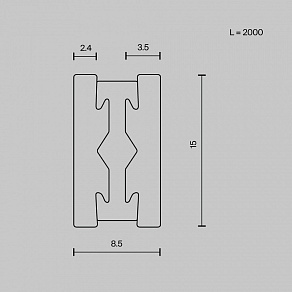 Трек накладной Maytoni Busbar trunkings Flarity TRX154-112BS