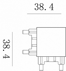Соединитель угловой внутренний для треков накладных SWG PRO SLIM 00-00022072