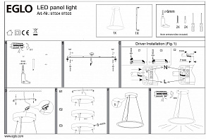 Подвесной светильник Eglo ПРОМО Sarsina 97504