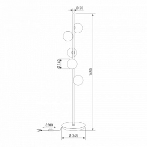 Торшер Bogate's Crystall 1_101/5