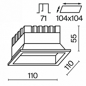 Встраиваемый светильник Maytoni Okno DL056-12W3-4-6K-W