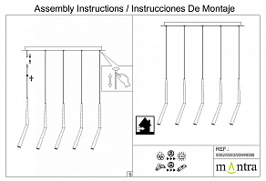 Подвесной светильник Mantra Arrecife 9384+9229 (5L)