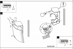 Накладной светильник Eglo Grafik 91245