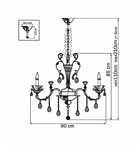 Подвесная люстра Osgona Ampollo 786102