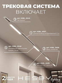 Комплект трековый Hesby Lighting Skylite №1 HSBL_kompl_S001_VI4W4K