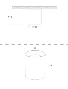 Накладной светильник Maytoni Slim C014CL-01B