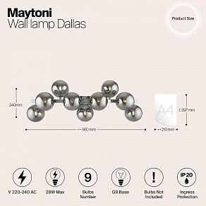 Светильник на штанге Maytoni Dallas MOD547WL-09CH