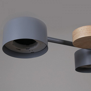 Люстра на штанге Reluce  03758-0.3-06 GREY+WOOD GX53
