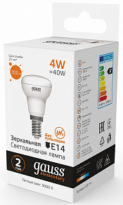 Лампа светодиодная Gauss R39 E14 4Вт 3000K 63114
