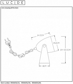 Настольная лампа декоративная Lucide Chago 45564/01/66