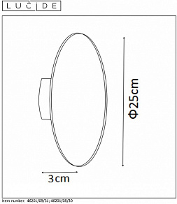 Накладной светильник Lucide Eklyps Led 46201/08/30