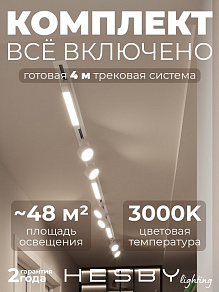 Комплект трековый Hesby Lighting Skylite №14 HSBL_kompl_S014_VI4W3K