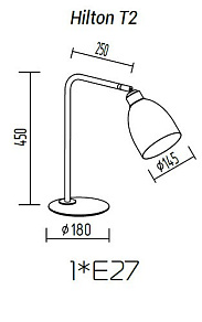 Настольная лампа офисная TopDecor Hilton Hilton T2 12