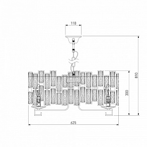 Подвесной светильник Bogate's Frammenti 352/8 Strotskis Smart