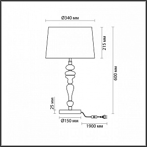 Настольная лампа декоративная Odeon Light Homi 5040/1T