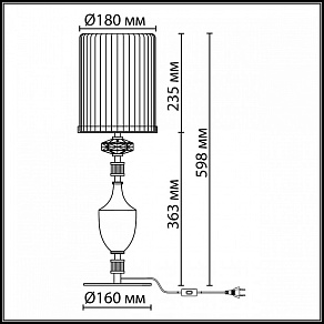 Настольная лампа декоративная Odeon Light Terra 5414/1TA