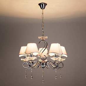 Подвесная люстра Eurosvet Kelly 10085/5 хром/прозрачный хрусталь Strotskis