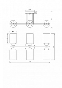 Люстра на штанге Freya Glow FR5129PL-06B