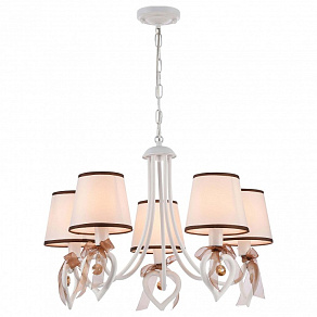 Подвесная люстра Eurosvet 60066 60066/5 белый/коричневый