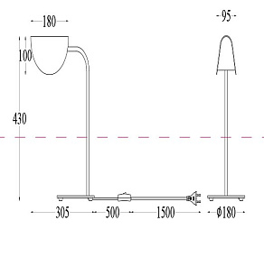 Настольная лампа декоративная Maytoni Mollis MOD126TL-01B