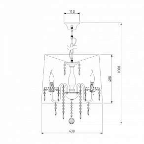 Подвесной светильник Eurosvet Allata 2045/5 хром/белый