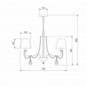 Подвесная люстра Eurosvet Enzo 60068/8 перламутровое золото